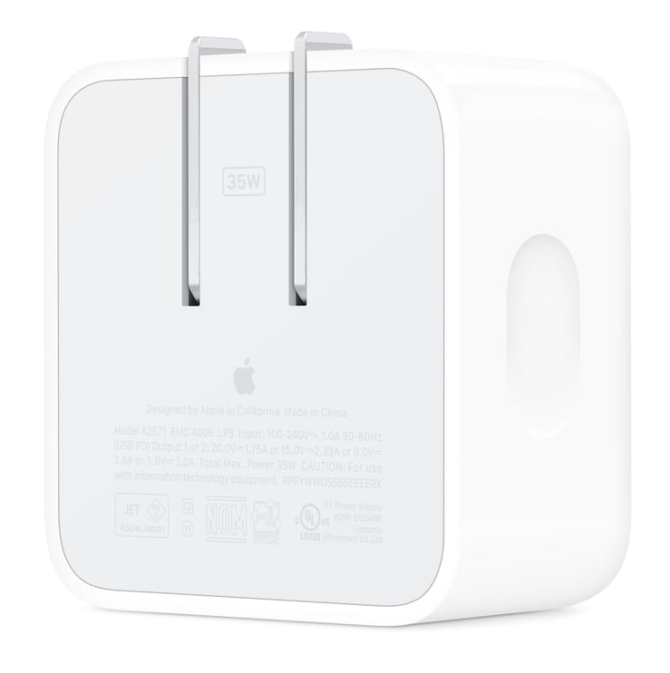 Apple OEM 35W Dual USB-C Port Compact Power Adapter A2571 - New Open Box condition